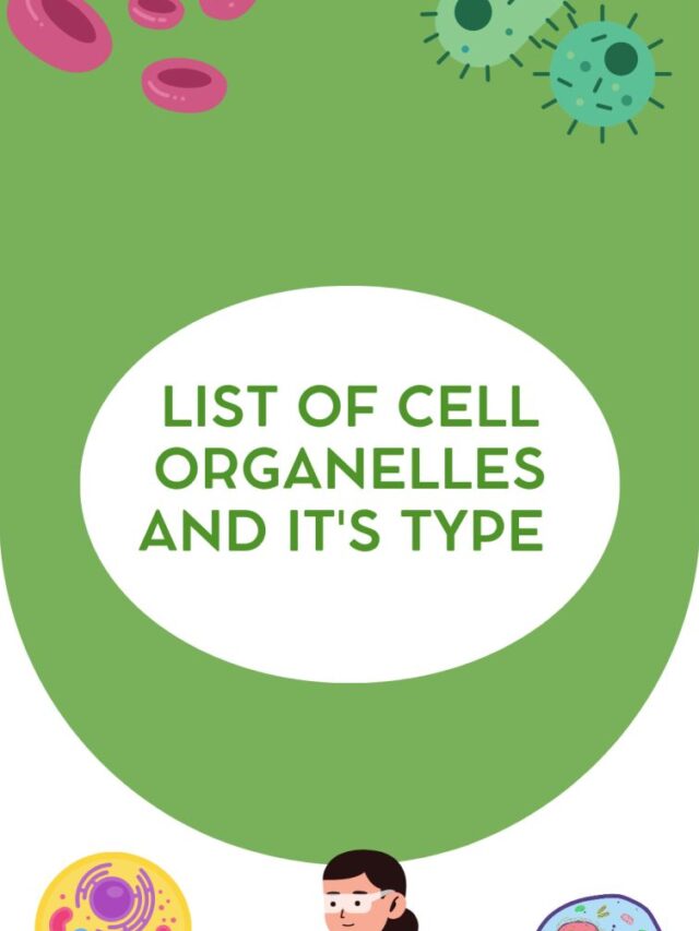 List of Cell Organelles and It’s Type.